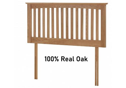 3ft Single Vivaldi 100% Real Oak Wood Headboard 1